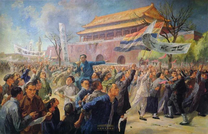 周令釗《五四運動》油畫，1951年，中國國家博物館藏.jpg